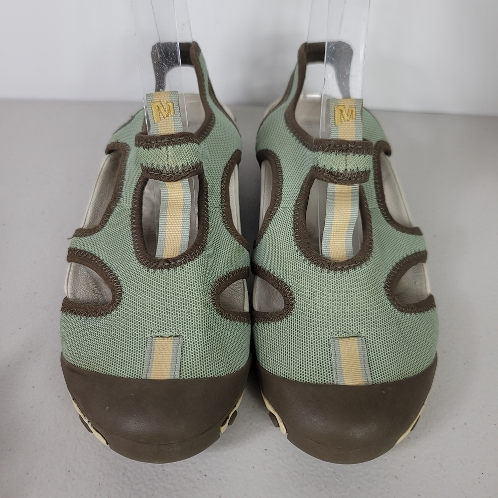 Merrell Sol Olive Womens Green Walking Slip on Open Heel Sandals Shoes Sz 7 - Picture 7 of 8